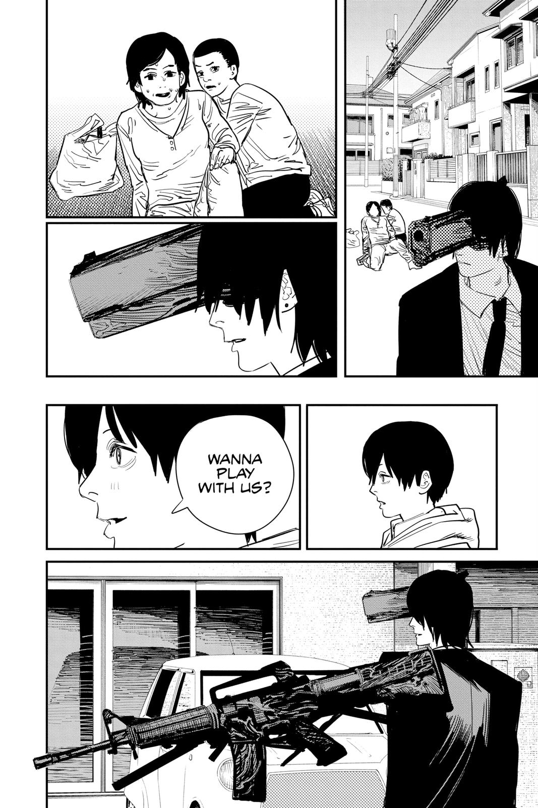 Chainsaw Man Manga Chapter 78 page 3 - Snowball Fight scene