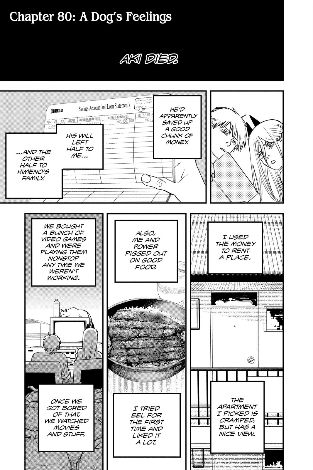 Chainsaw Man Manga Chapter 80 page 8 - A Dog's Feeling scene